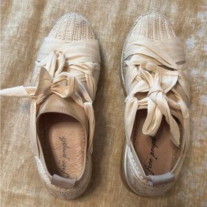 Free People Women's Chapmin Espadrille Slip On Sneakers Ivory